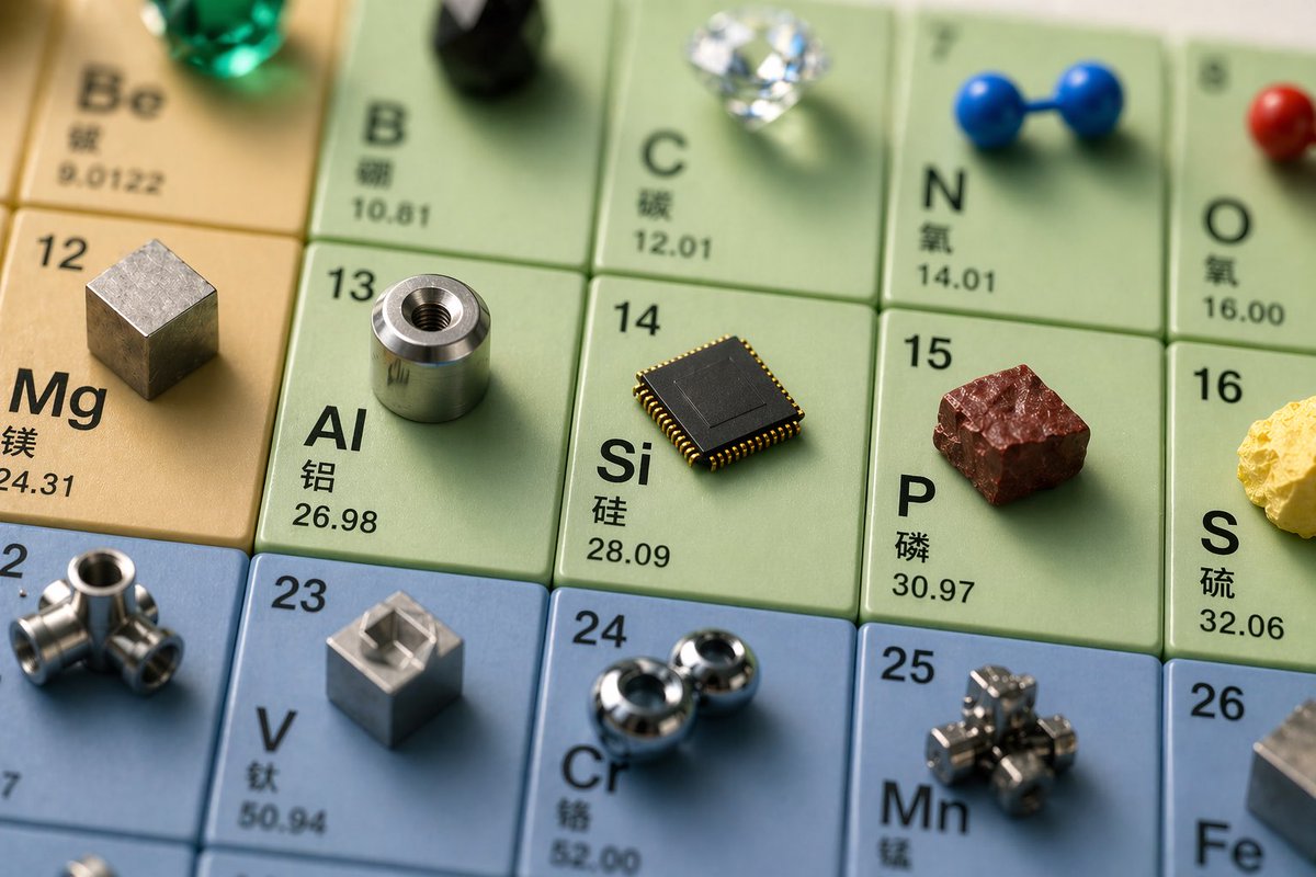 三维立体元素周期表微距摄影