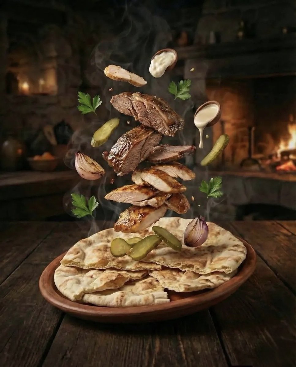 8K电影感悬浮解构中东美食艺术