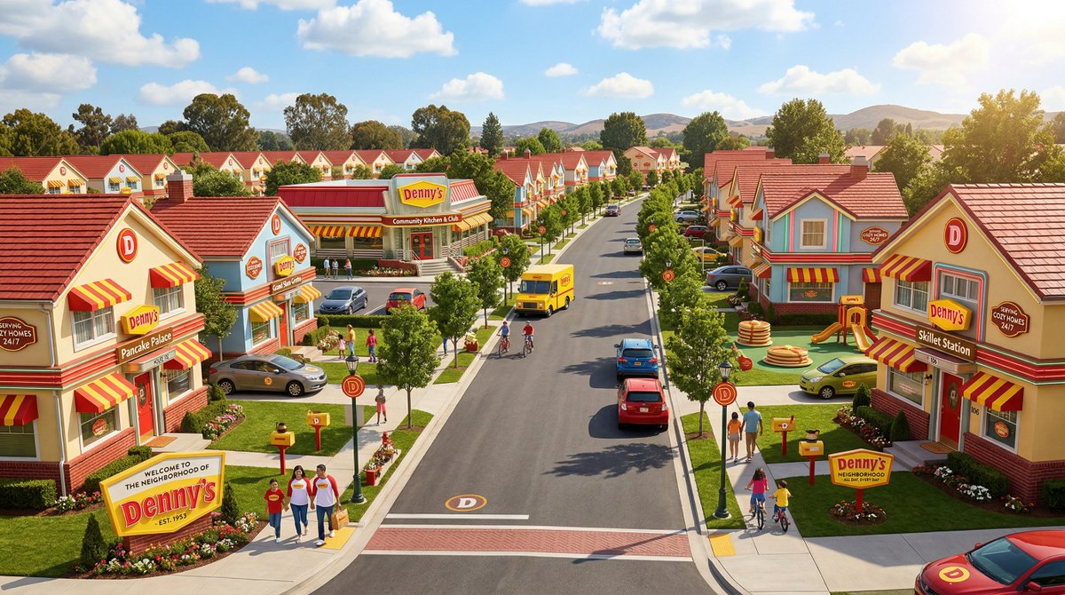 九十年代快餐风霓虹郊区