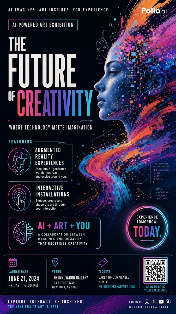 AI艺术展视觉海报设计