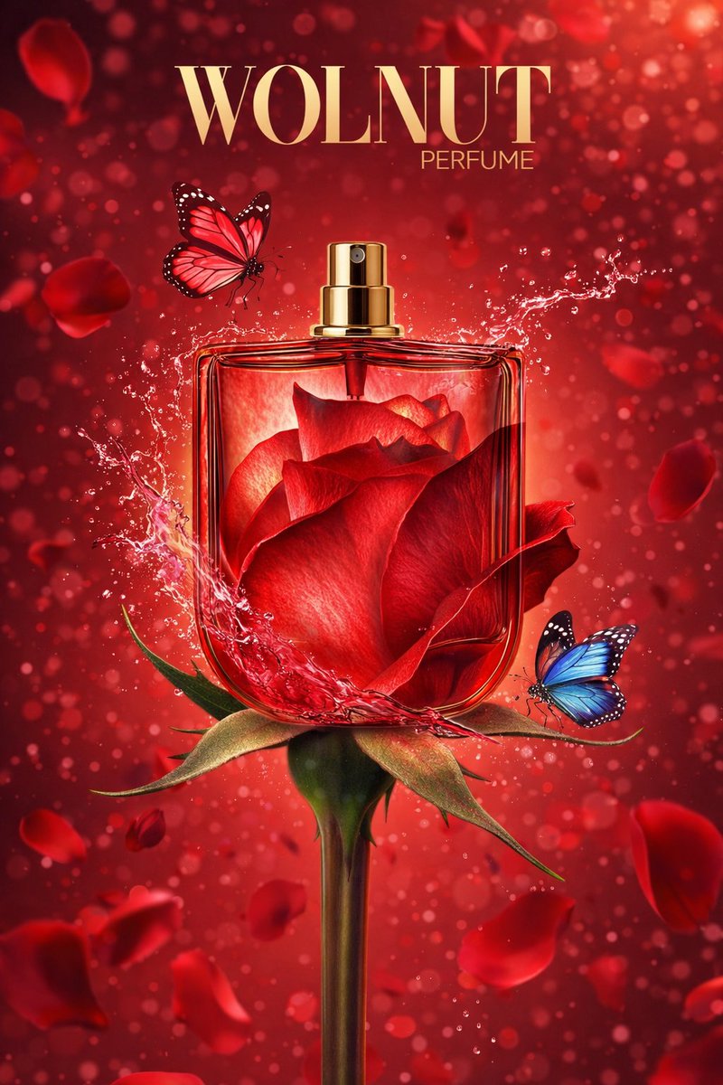 琥珀瓶中藏花与水花飞溅特效