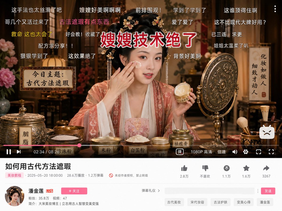 潘金莲的B站古法遮瑕美妆课