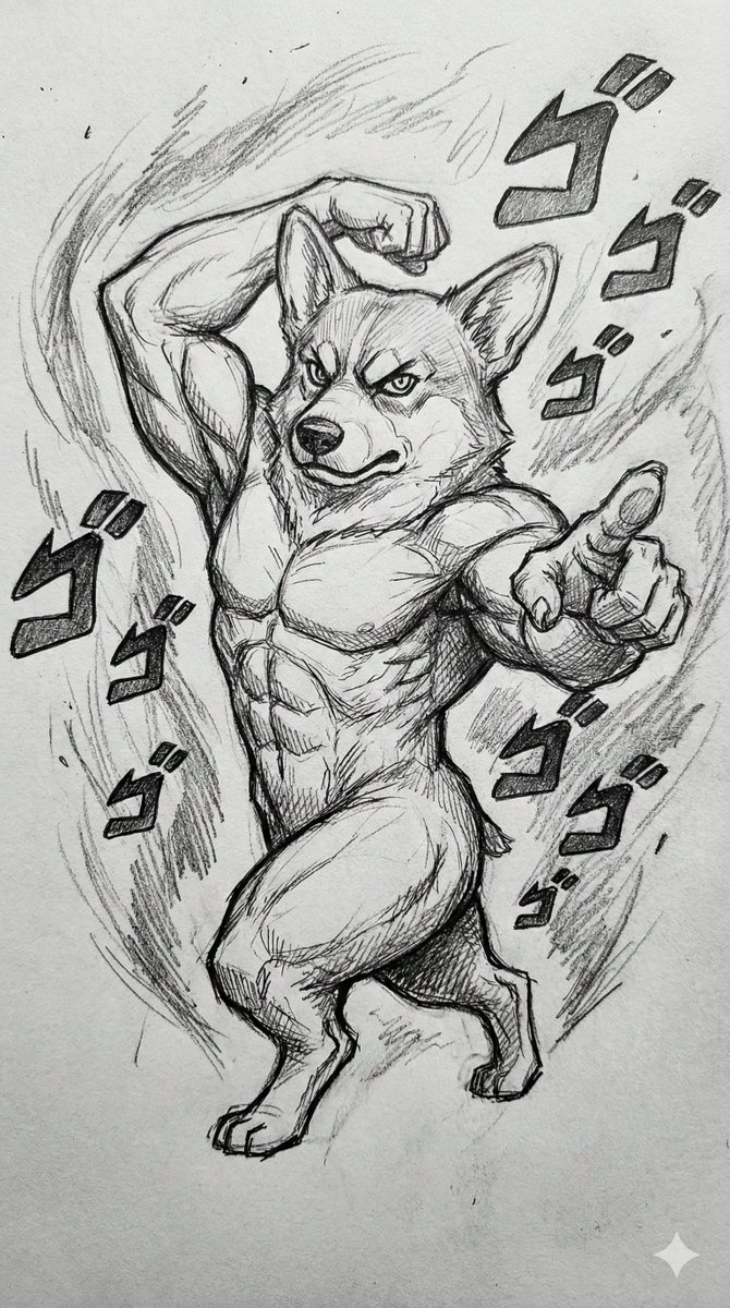 荒木风JOJO立石墨漫画全身像