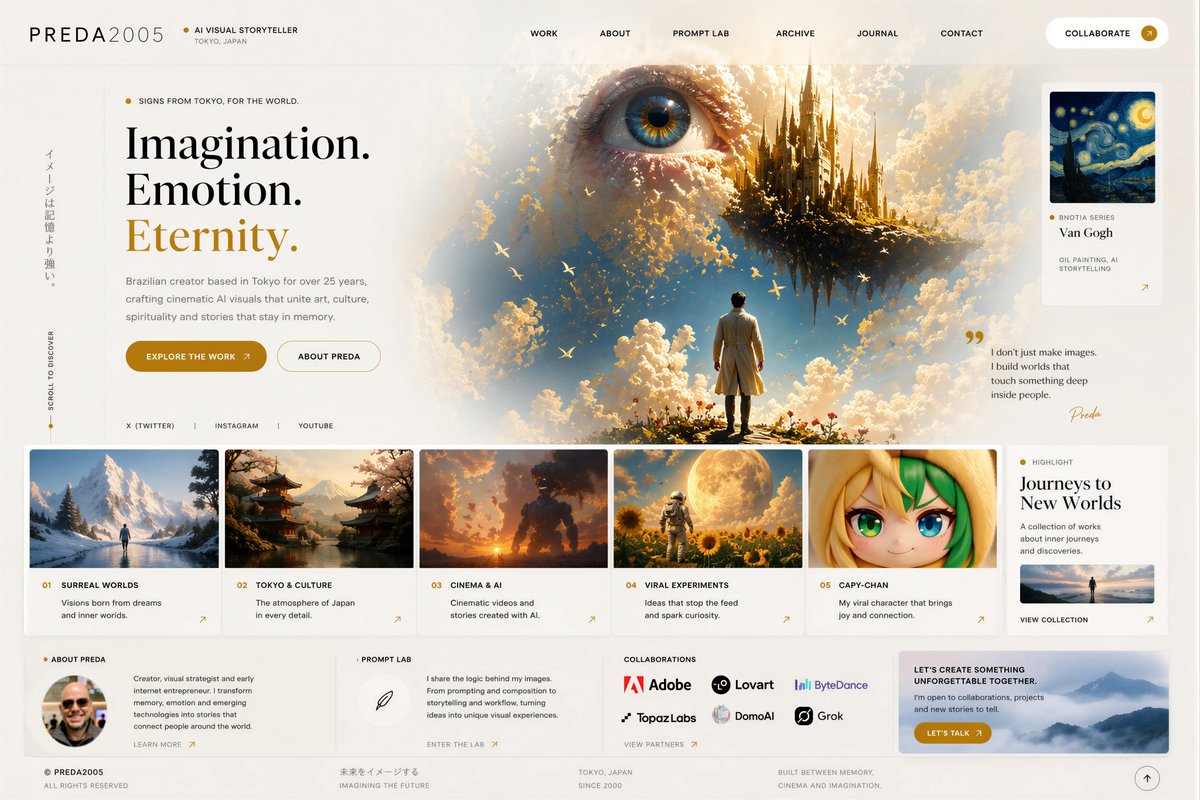 艺术大师高端个人网站设计