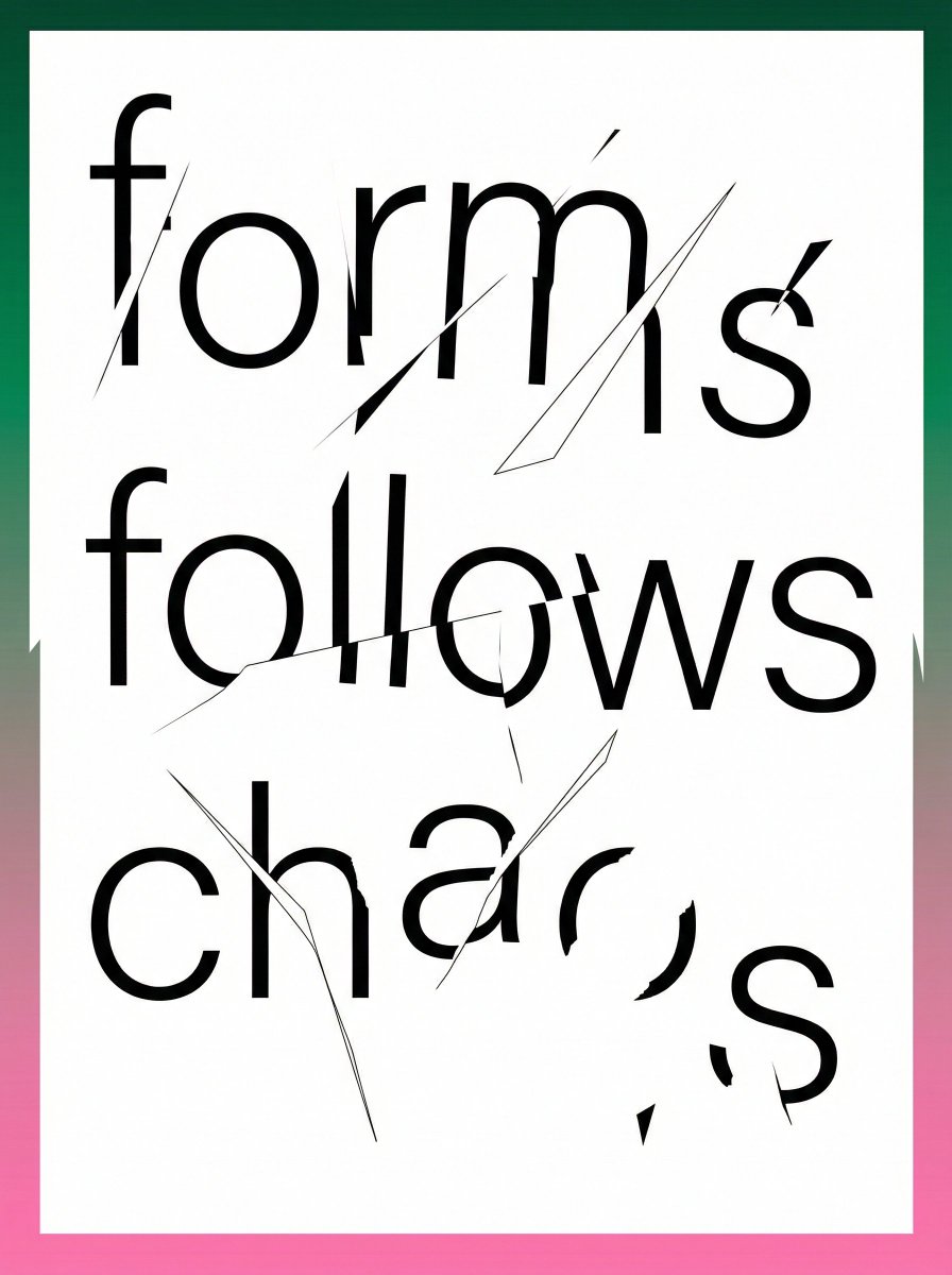 形式追随混乱：先锋风格破碎字体极简海报设计