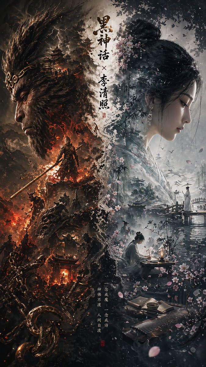 黑神话与李清照交织幻梦