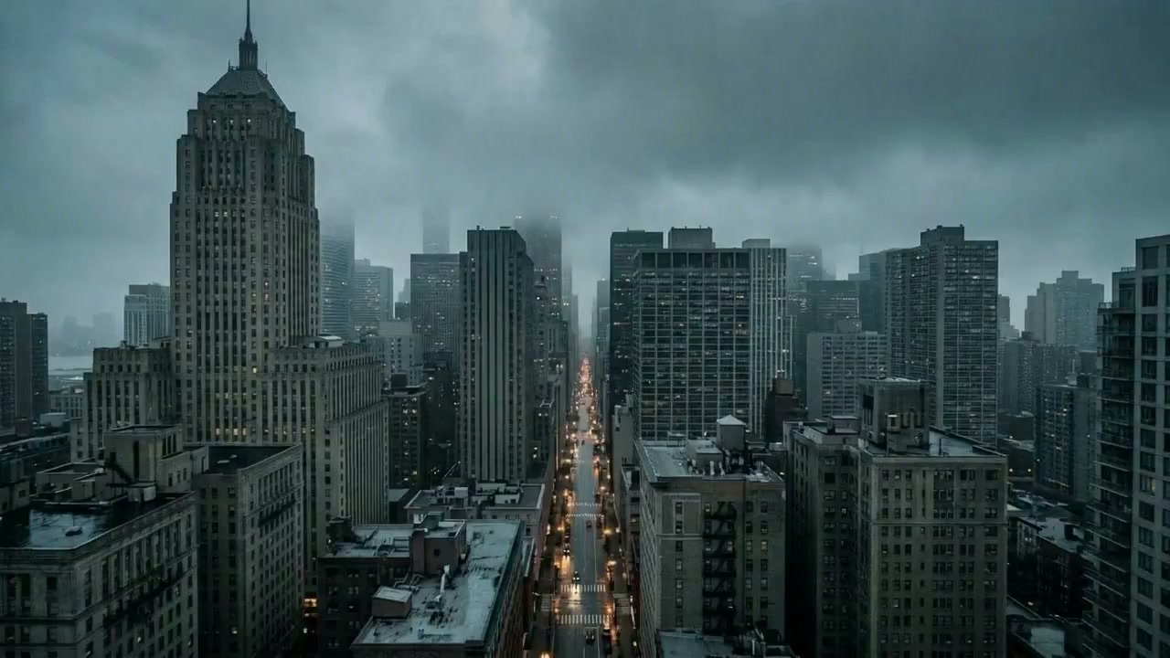 蓝调时刻下的新黑色风格都市