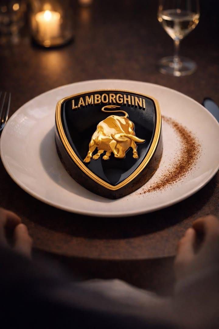 宝马标志蓝白慕斯蛋糕摄影