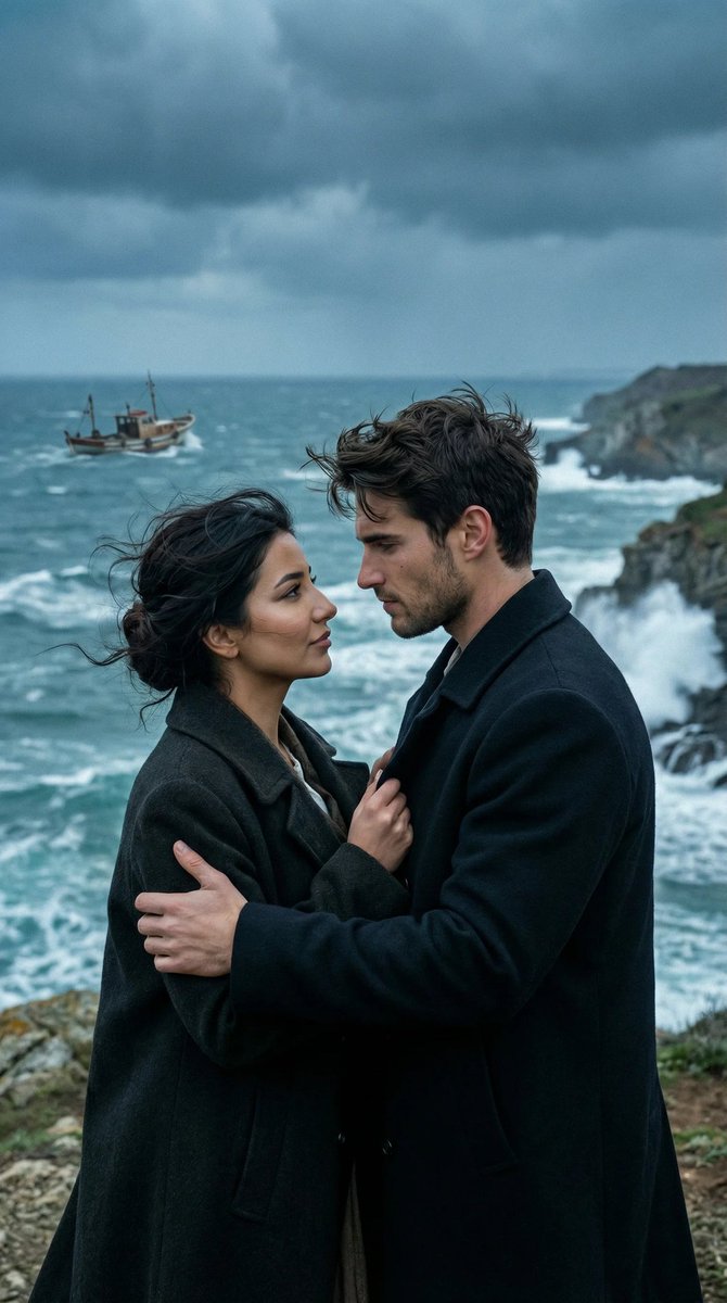 博斯普鲁斯海峡风暴下的深情相拥