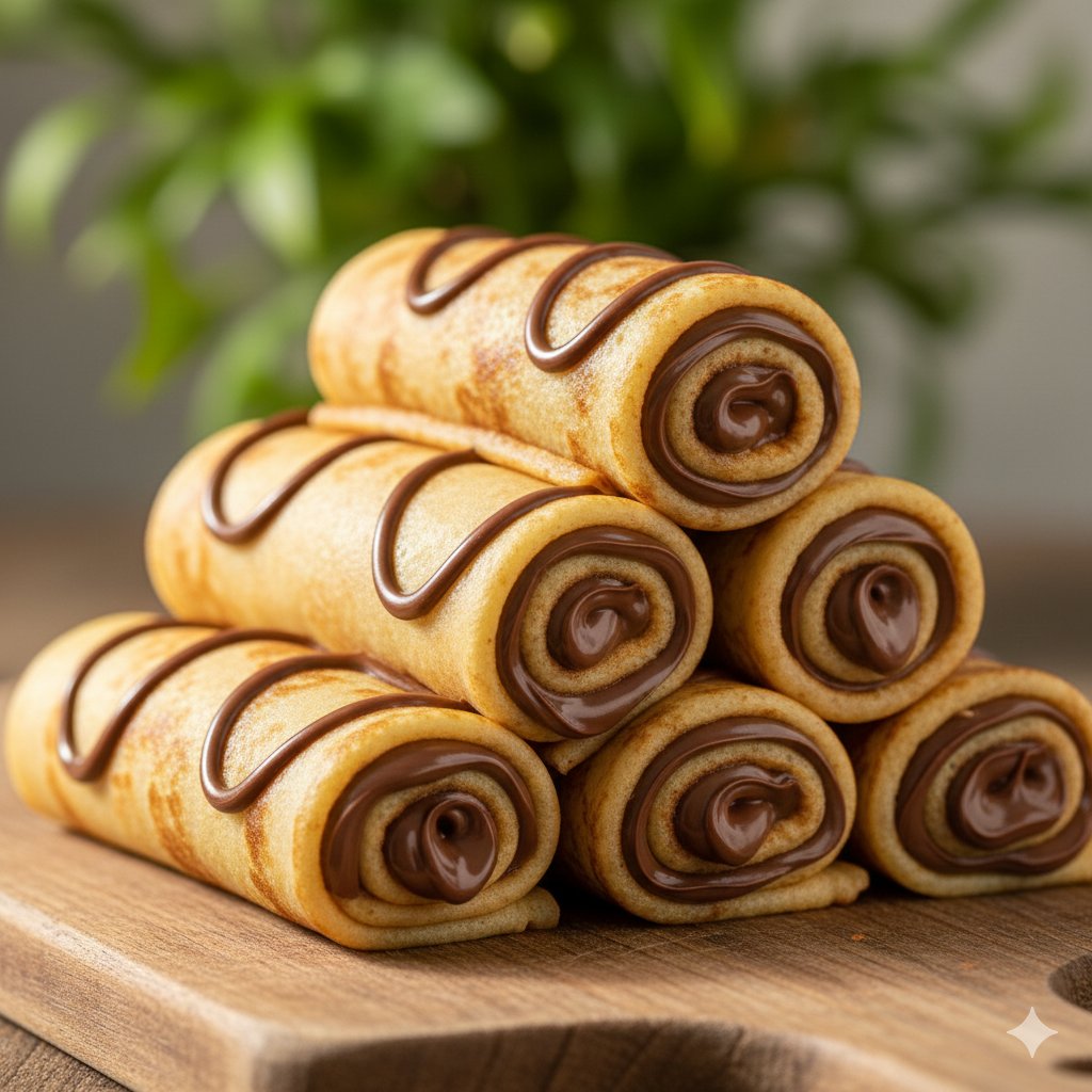 电影感巧克力榛子可丽饼广告特写