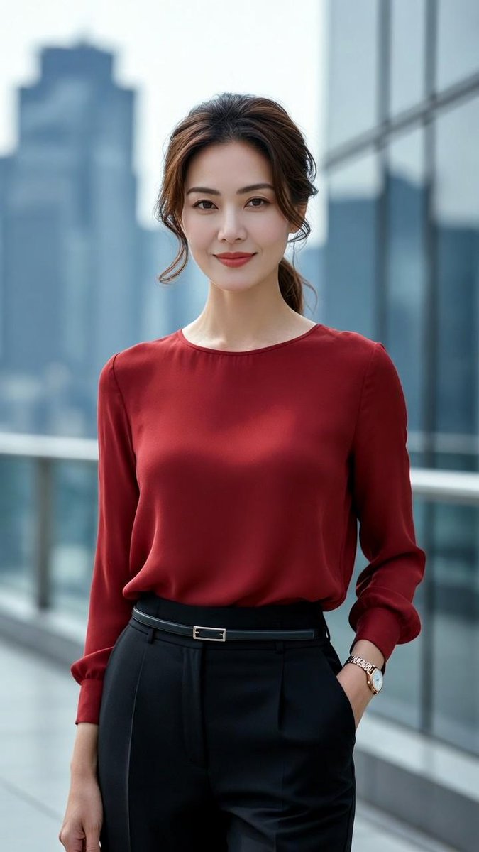自信高管：城市露台电影感肖像