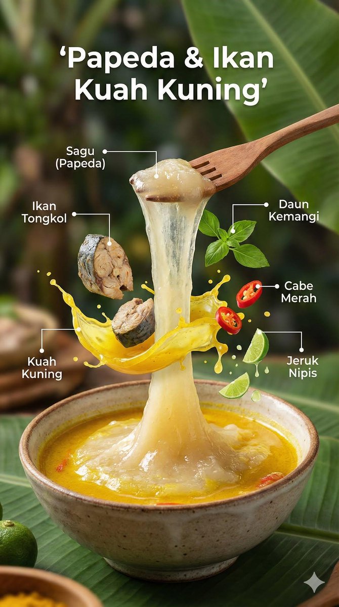 漂浮食材的印尼美食电影海报