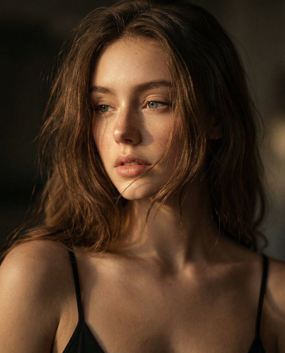 电影级光影下的温柔少女特写