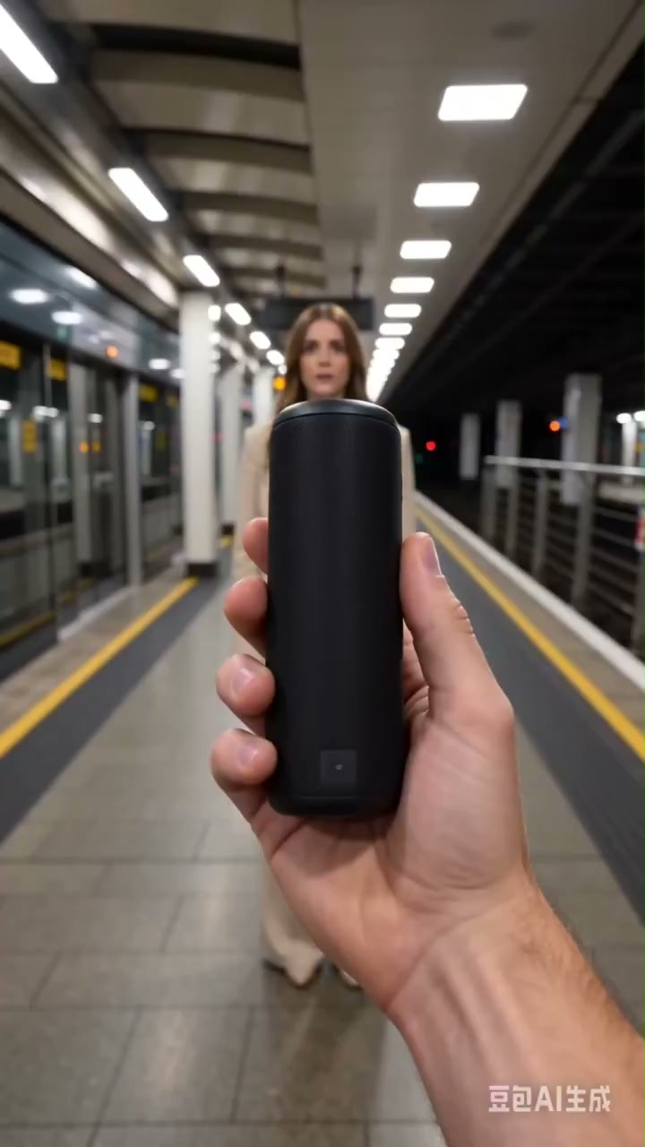 地铁站里的第一视角音箱镜头