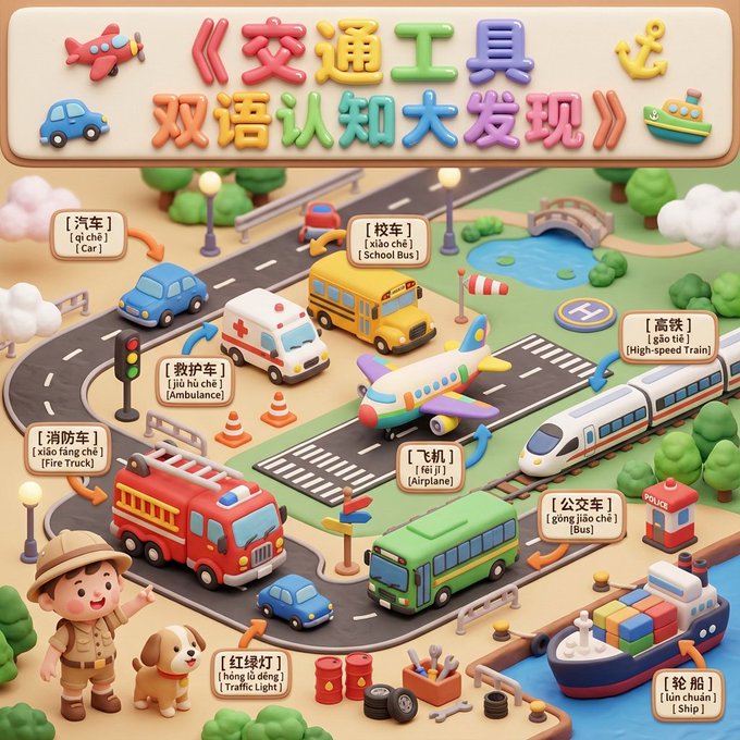 交通工具双语认知大发现