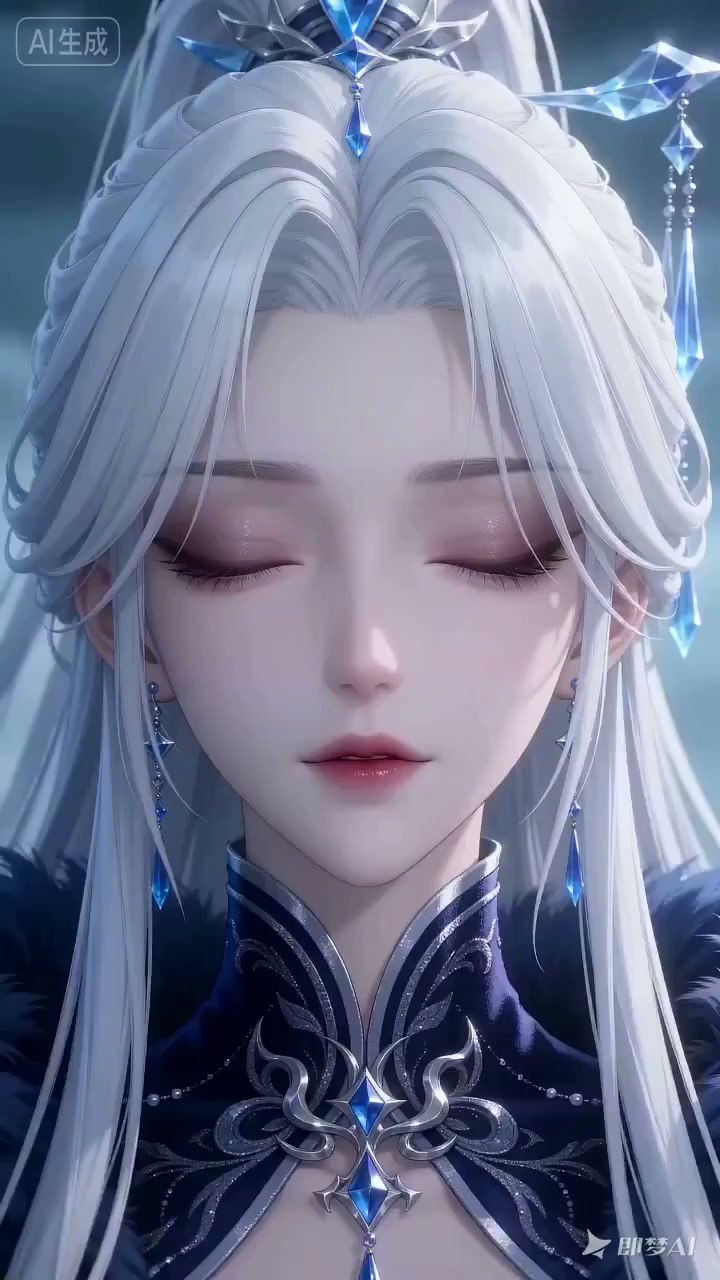 冷艳白发少女驭龙降临雷鸣