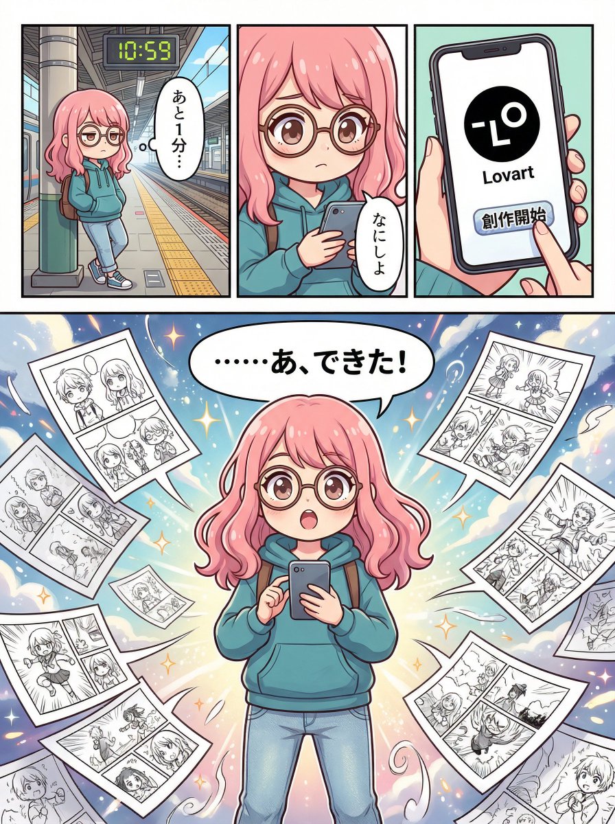 车站一分钟：手机创作的全彩四格漫画