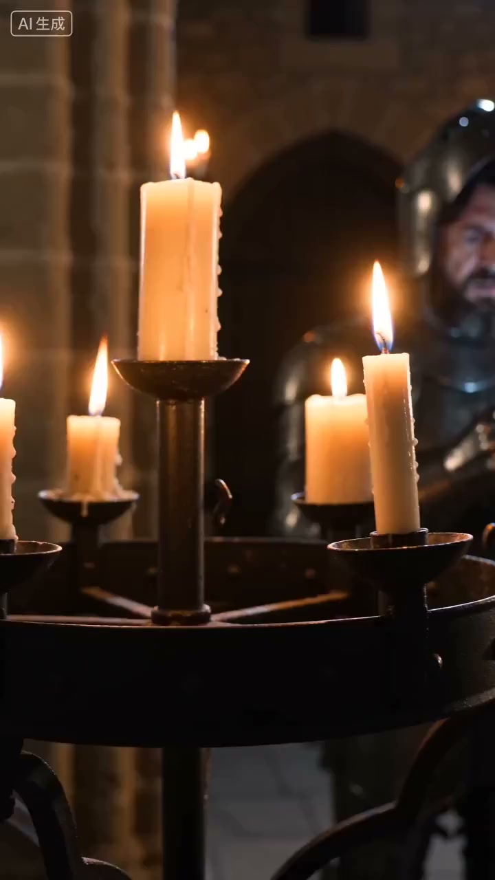 手持智能手机的困惑中世纪骑士