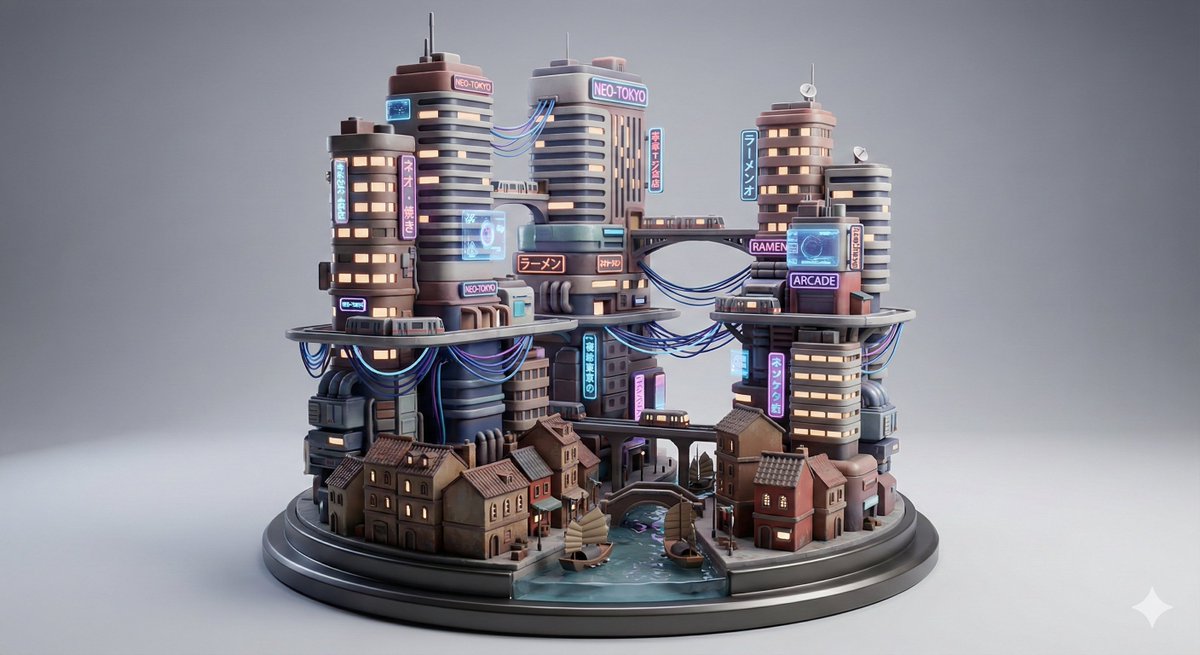 赛博朋克微缩沙盘手办模型