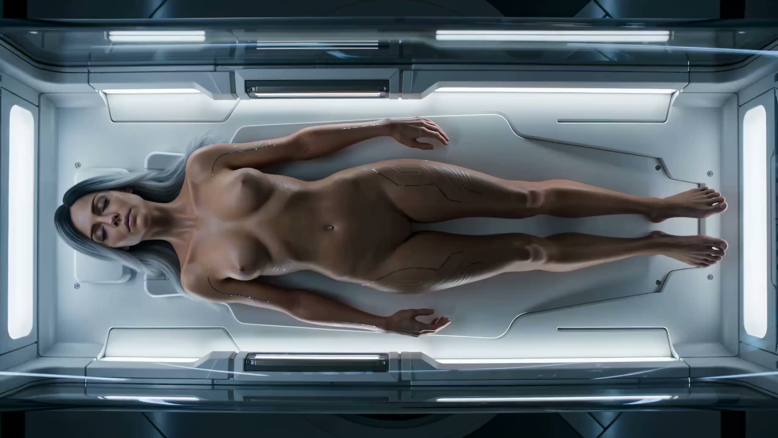 赛博格少女在无菌实验室的觉醒瞬间