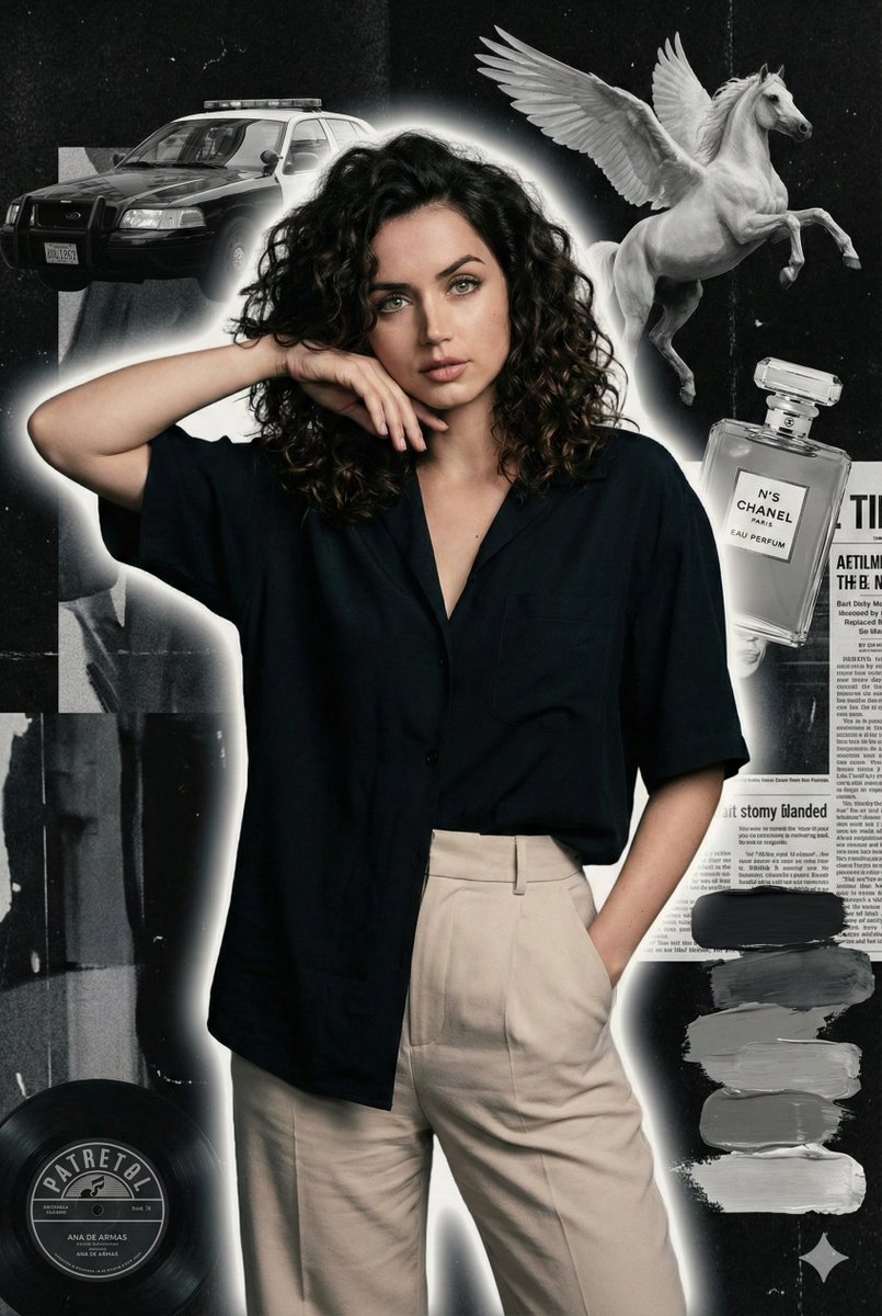 暗黑时尚拼贴风情绪人像