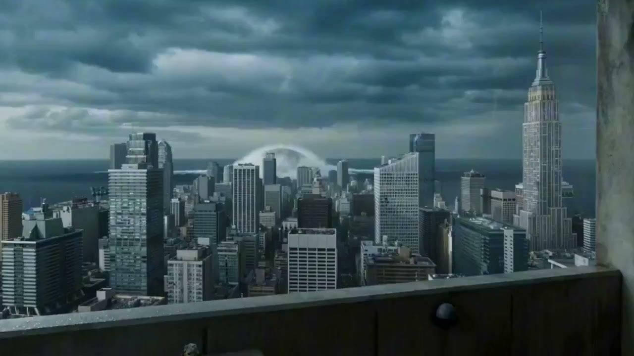 绚烂块魂球冲破黑暗海洋逼近城市