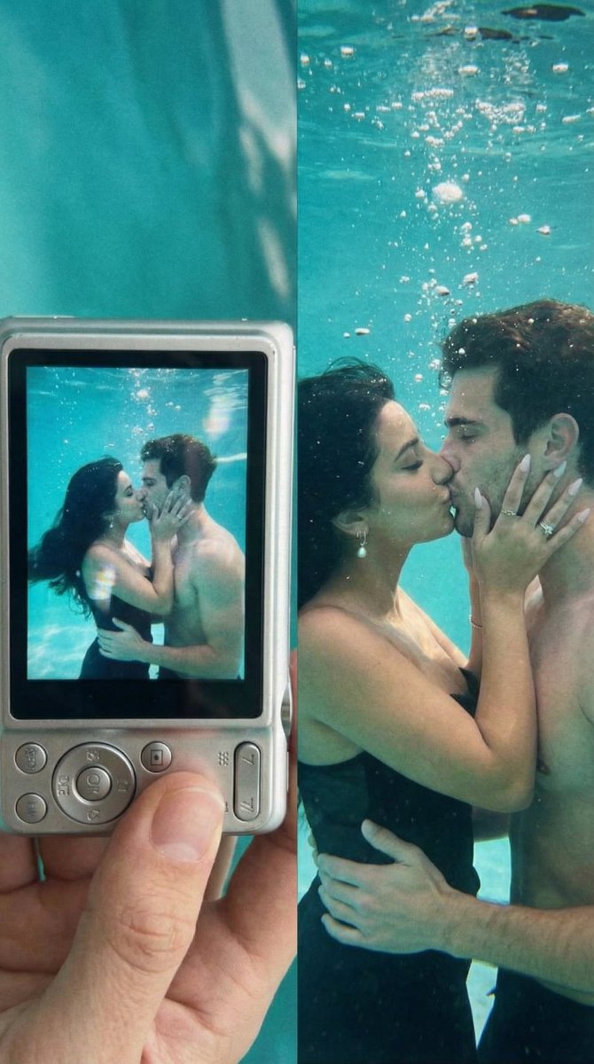 数码镜头里的水下浪漫深吻