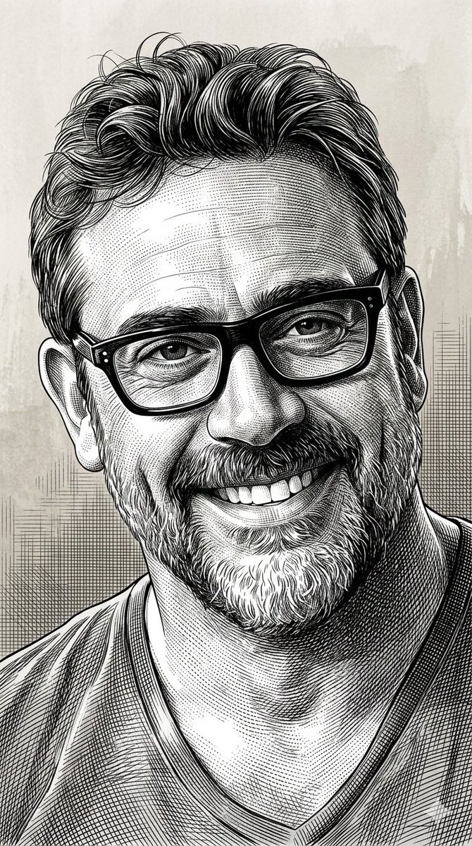 多雷插画风极简人物肖像