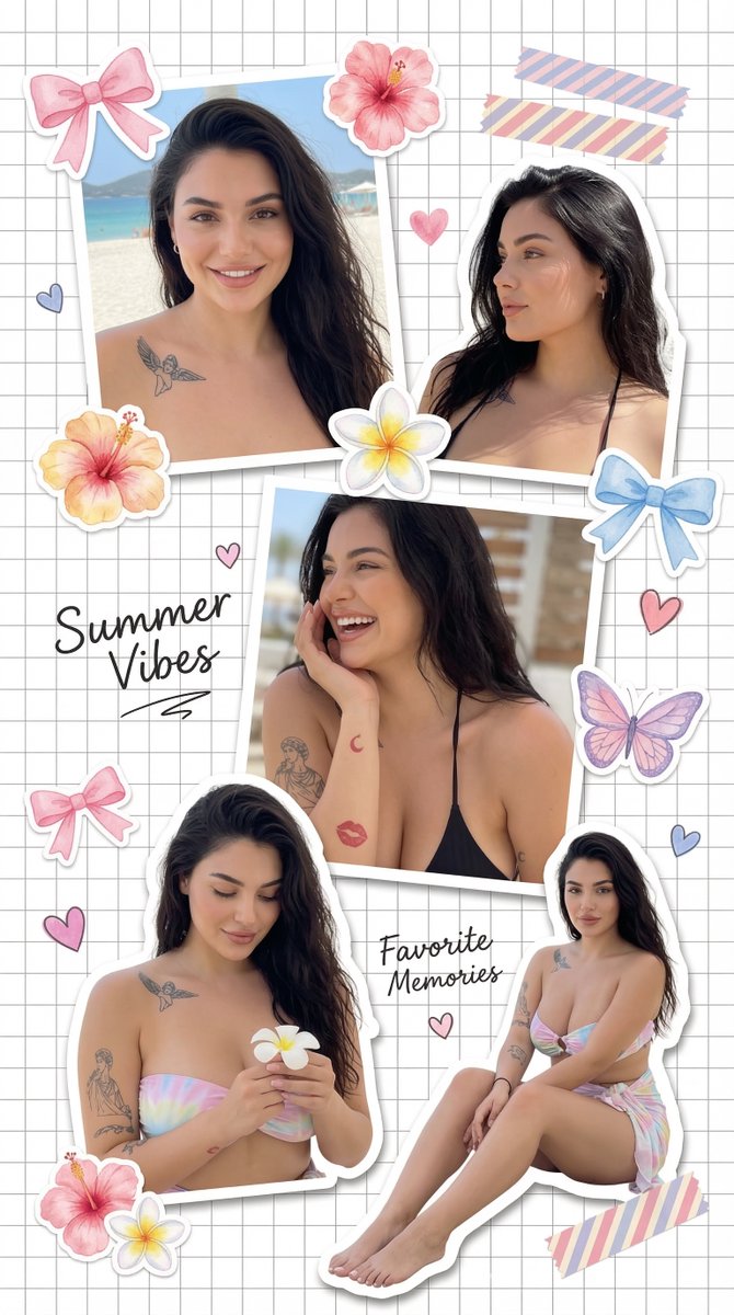 梦幻少女多角度剪贴簿拼贴