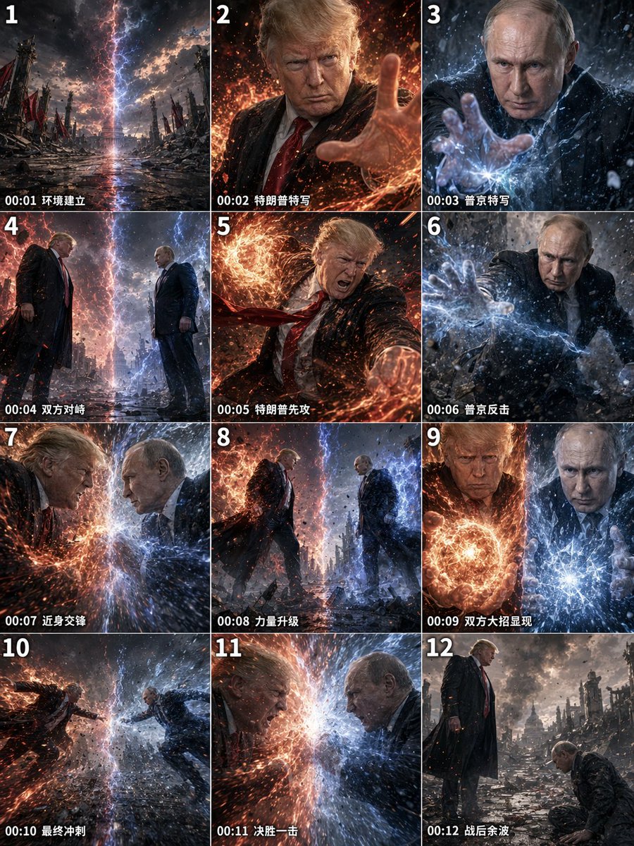 史诗级动画战斗分镜图