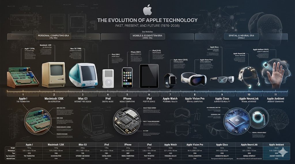 史诗级产品演变全景超高清3D信息可视化海报