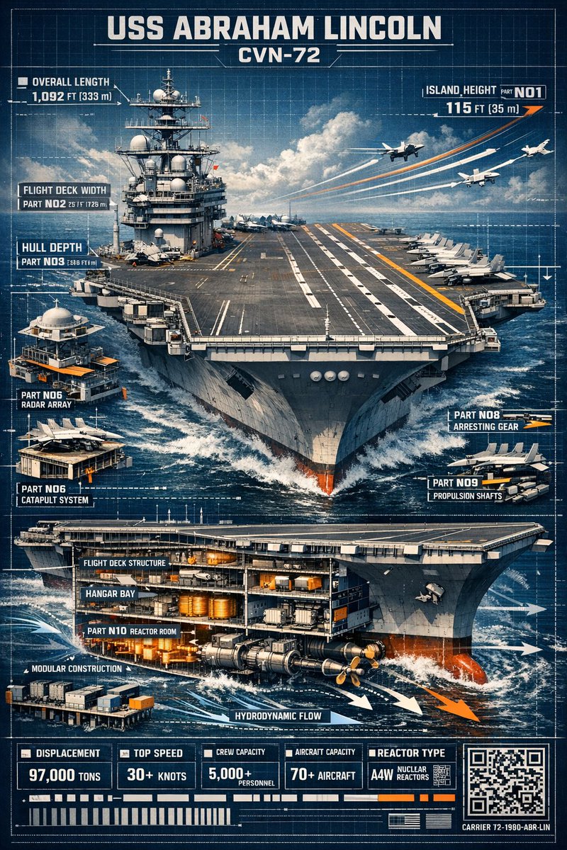 硬核揭秘林肯号核动力航母全拆解图