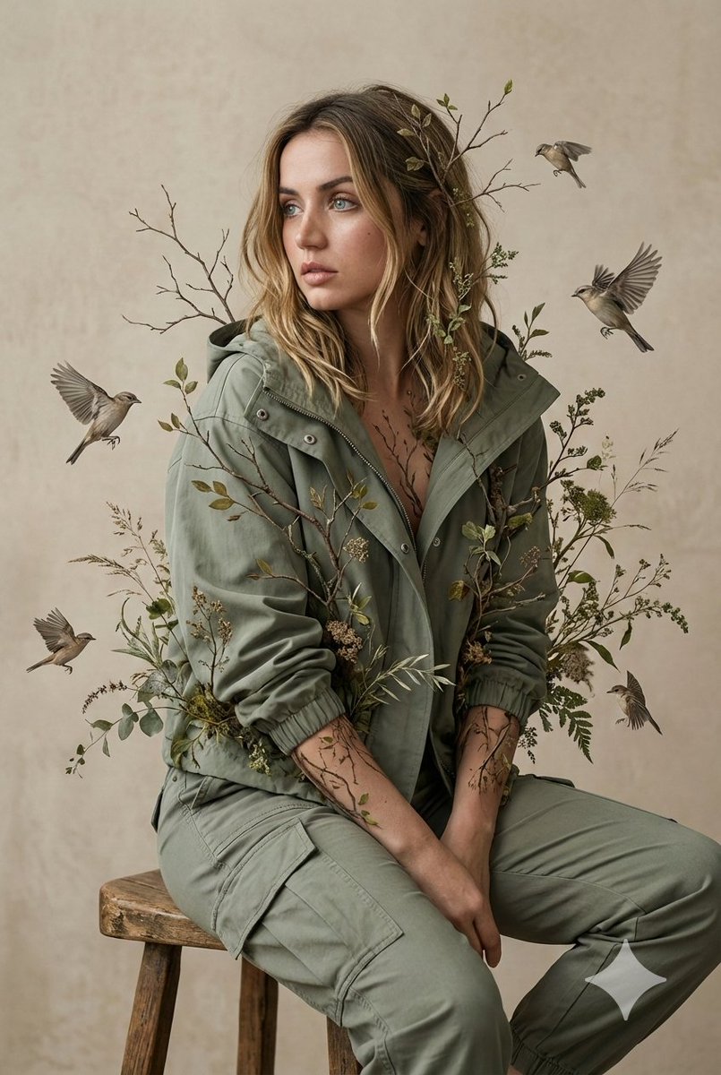 人与自然融合的空灵人像