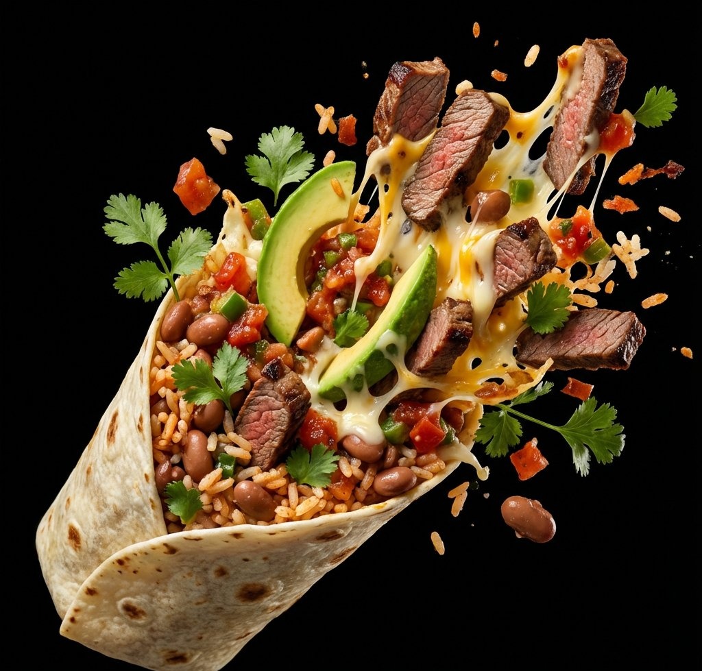 极具视觉冲击的爆炸式美食海报