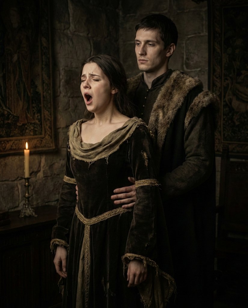 沦落中世纪的破碎美人与冷漠凝视