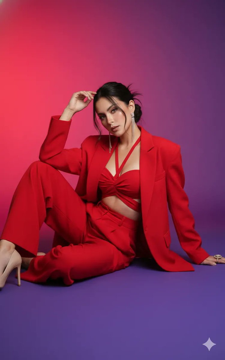 烈焰红西装的御姐气场