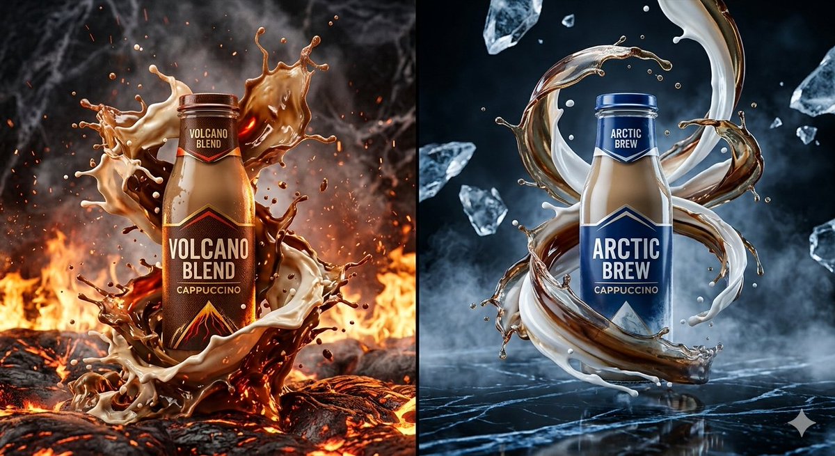 冰火双极卡布奇诺创意商业广告