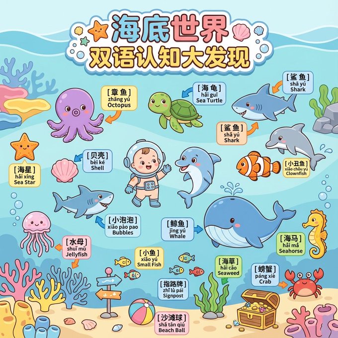 海底世界双语认知大发现