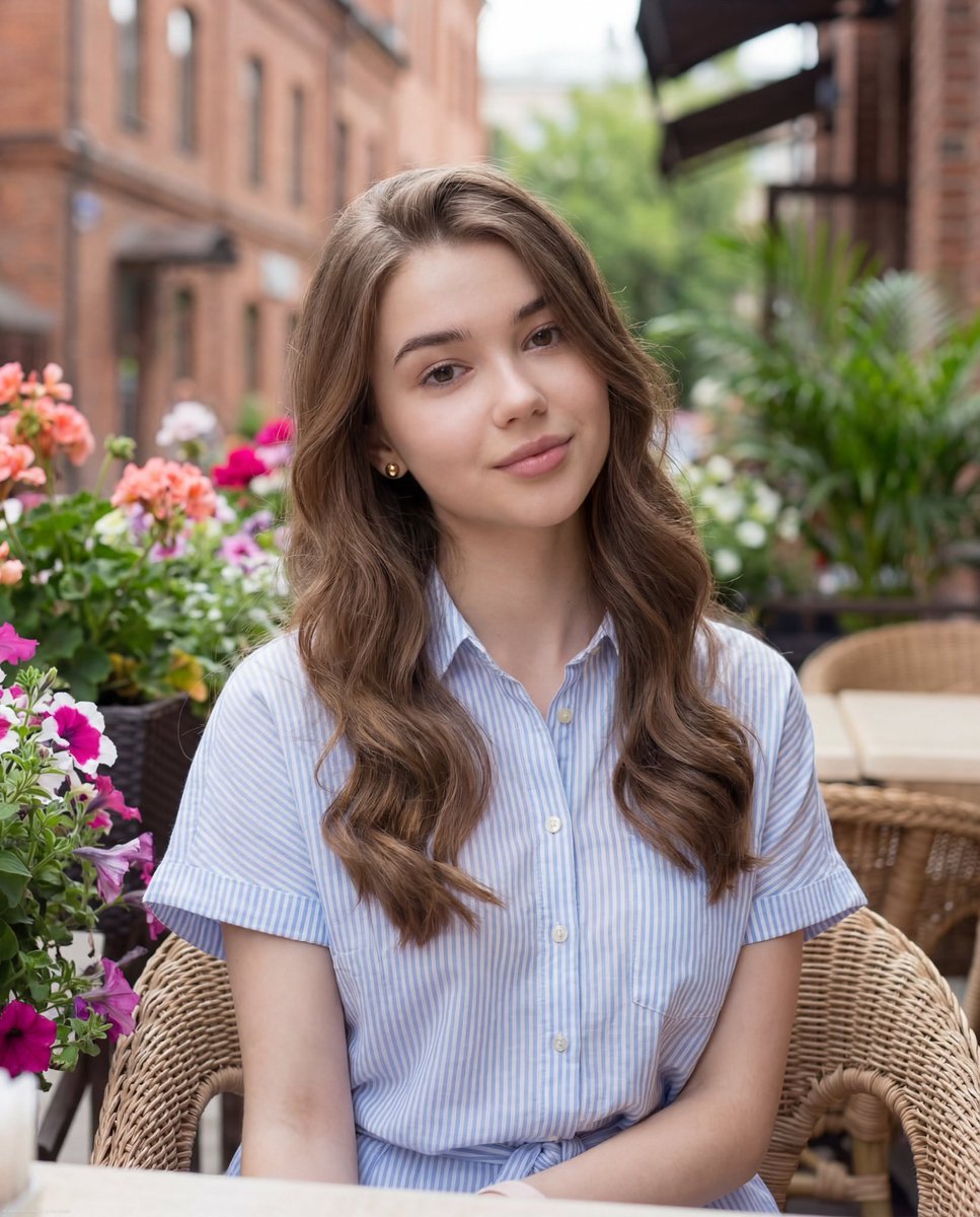 繁花咖啡馆里的温柔少女