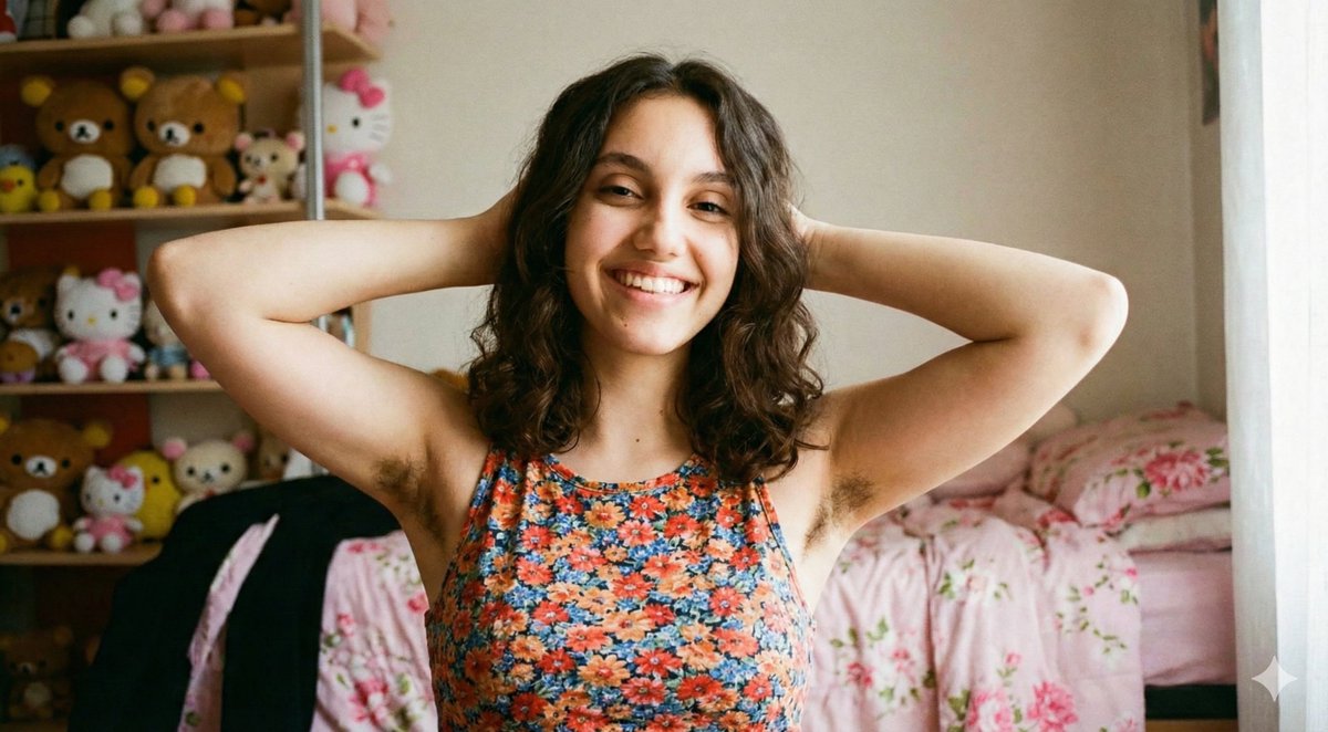 碎花背心女孩的慵懒卧室