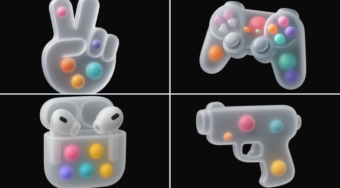磨砂泡泡3D图标 - PlayStation手柄