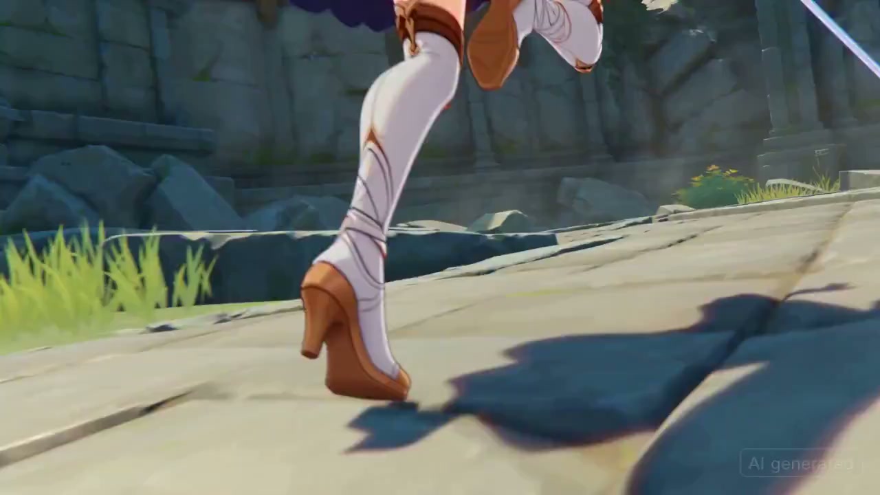 原神荧华丽剑技破碎神殿激战瞬间