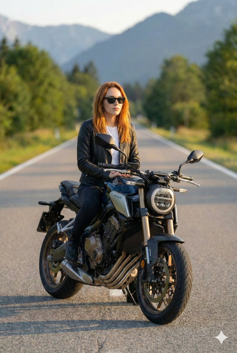 黄金时刻公路上的硬汉骑士