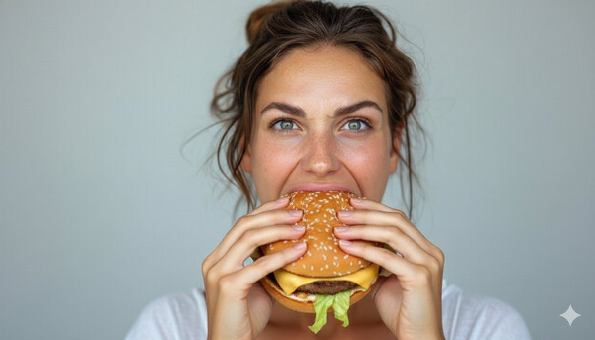 贪吃少女暴风吸入大汉堡