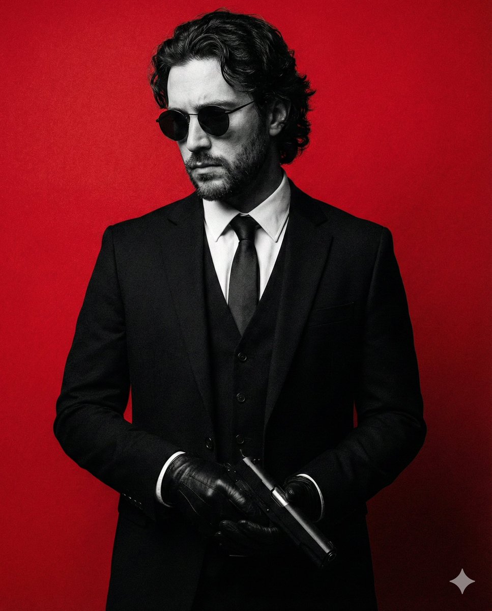 黑红光影下的持枪反英雄