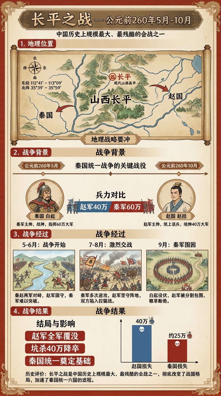 长平之战：秦赵决战信息图