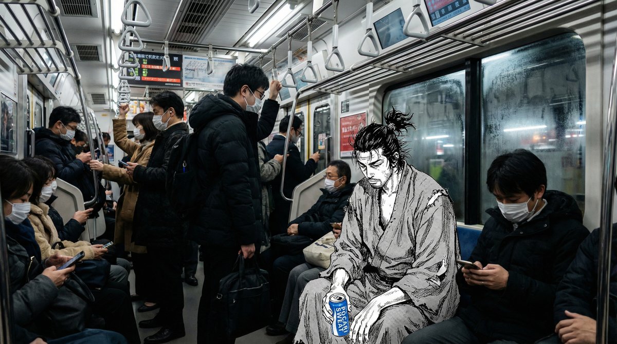 二维武士与东京地铁的虚实交融