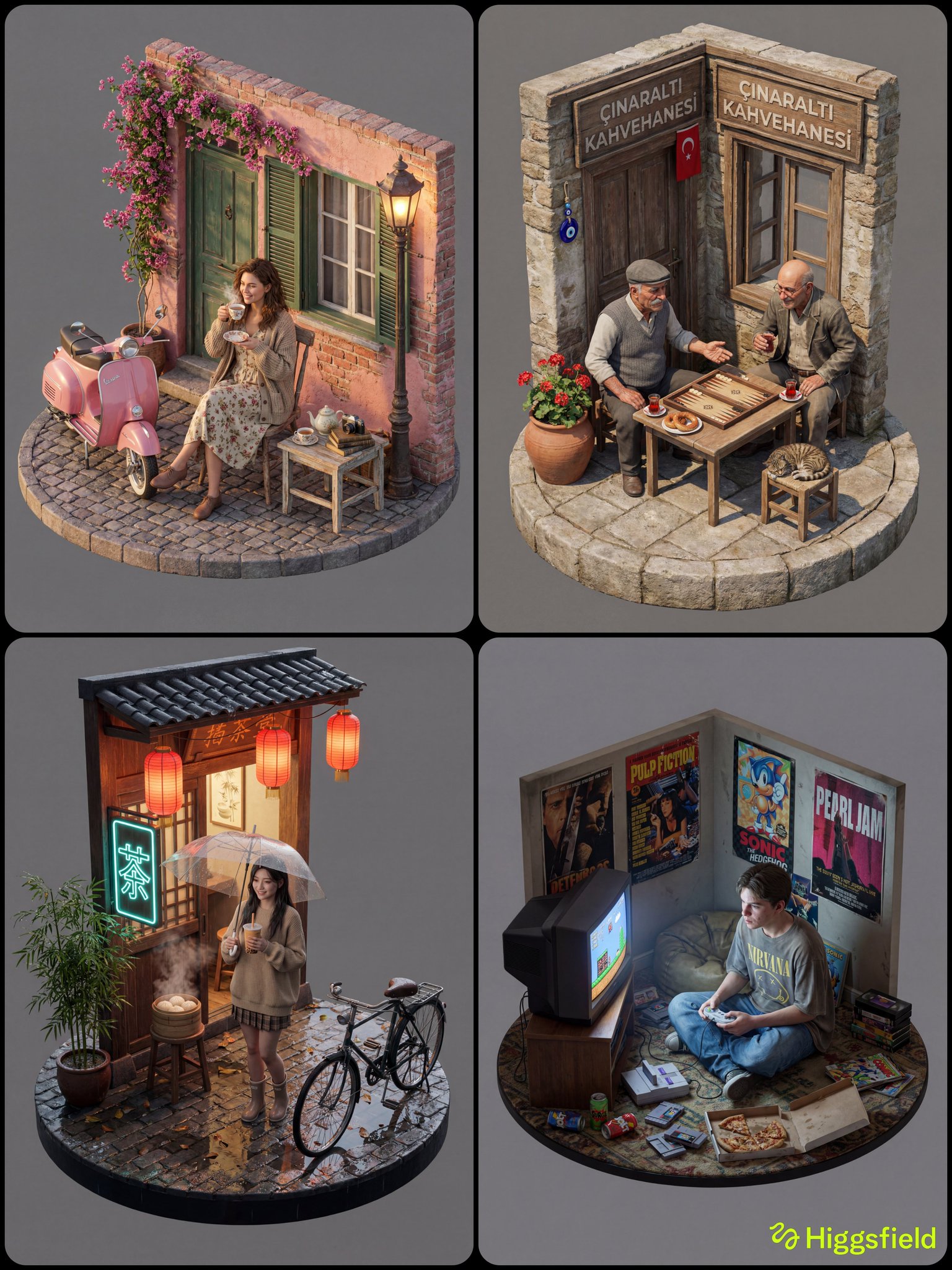 超逼真3D等距肖像雕塑