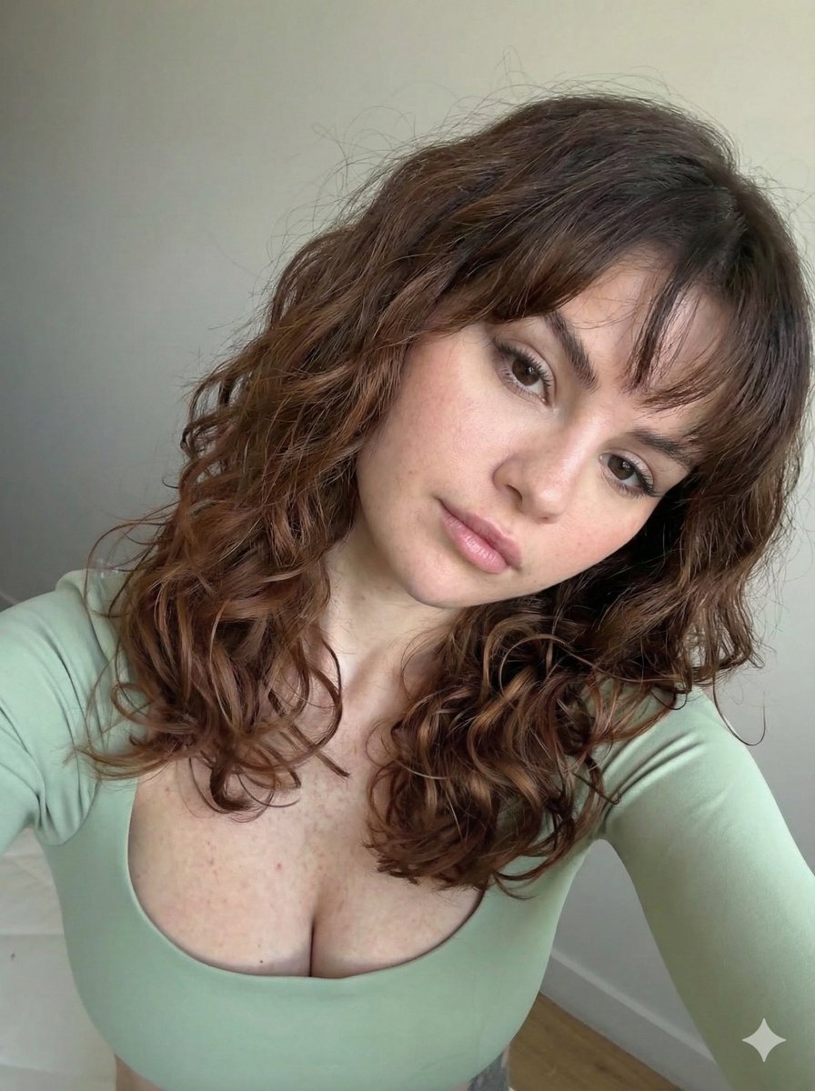 极致真实感的雀斑红发少女自拍特写