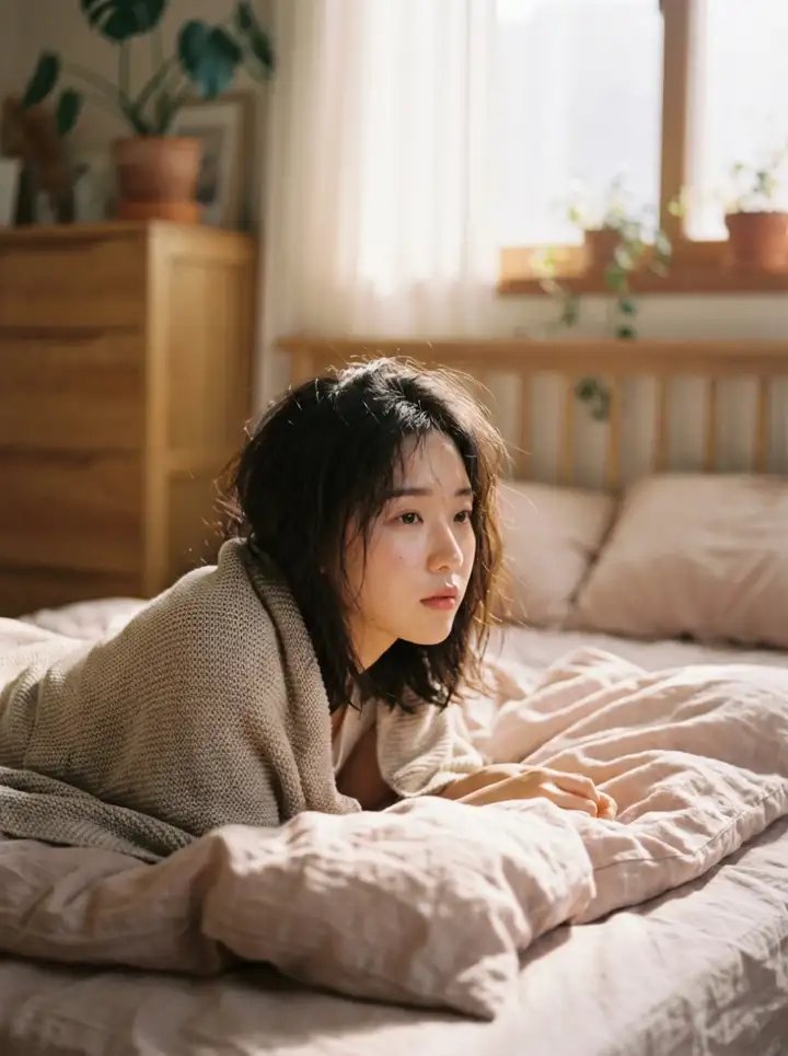 iPhone随手拍：校服女生宿舍下铺的真实午后